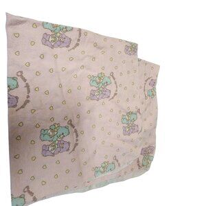 Vintage 1980's Care Bear receiving blanket 27 x 27